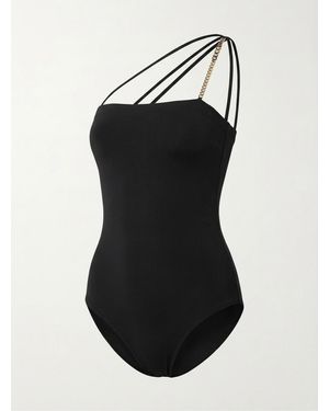 Gucci Chain-Detail Halterneck Swimsuit - Black