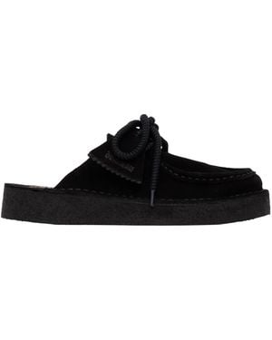Clarks Lace-Up Mules - Black