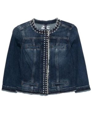 Liu Jo Beaded Fringed Jacket - Blue