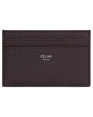 Celine Zipped Compact Card Holder in Black for Men | Lyst