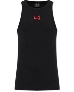 44 Label Group Embroidered Sleeveless Top - Black