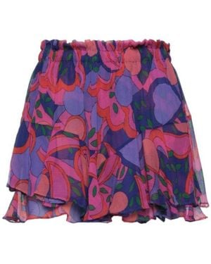 Isabel Marant Colorful Chiffon Skirt - Purple
