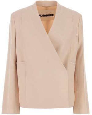 Jil Sander Jacket 82 Wrap Blazer - Natural