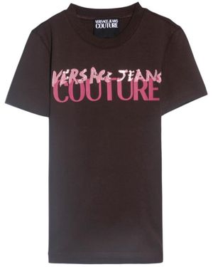 Versace Jeans Couture Logo-Stamp T-Shirt - Red