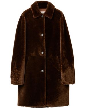 Miu Miu Shearling Coat - Brown