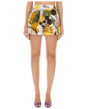 La DoubleJ La Doublej Vibrant Patterned Shorts - Yellow