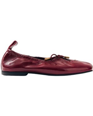 Alohas Rosalind Burgundy Patent Leather Ballet Flats - Purple