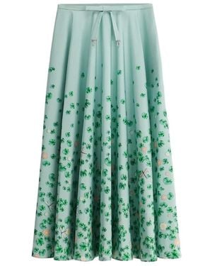 Dior Mid-Length Belted Skirt - Green