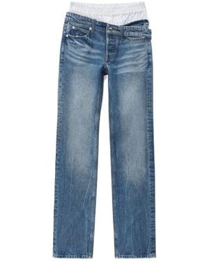 Alexander Wang Boxer Drop Waistband Slim Jean - Blue