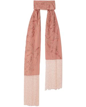 Dries Van Noten Tasselled Silk Scarf - Pink