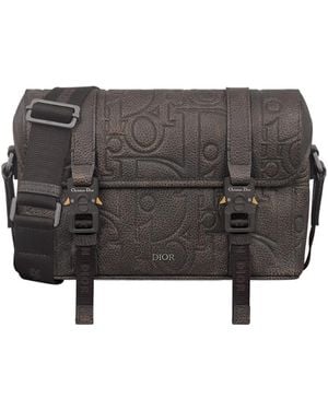 Dior Hit The Road Messenger Bag With Flap - Black