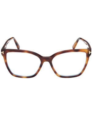 Tom Ford Eyewear Butterfly Frame Glasses - White