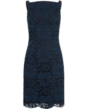 Patou Floral-Lace Mini Dress - Blue