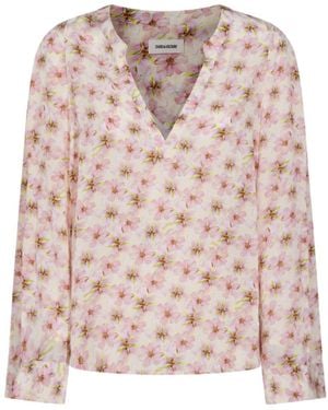 Zadig & Voltaire Flower Printed Top - Pink