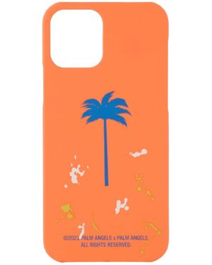 Palm Angels Palm Tree Iphone 12Apt 12 Pro Mobile Phone Case - Orange