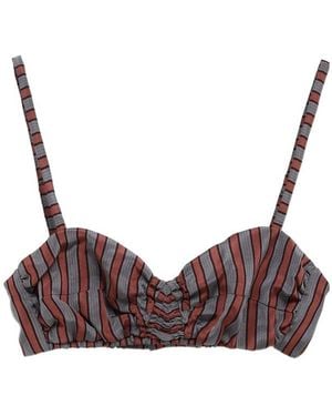 Dries Van Noten Striped Bra Top - Brown