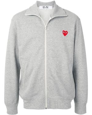 COMME DES GARÇONS PLAY Rear Logo Print Hoodie - Grey