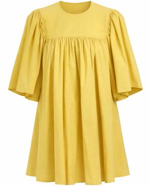 RED Valentino Pleated Dress - Yellow