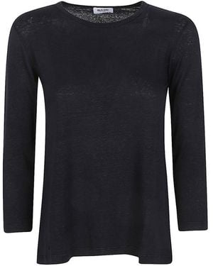 Baserange Plain Jersey Long-Sleeved T-Shirt - Blue