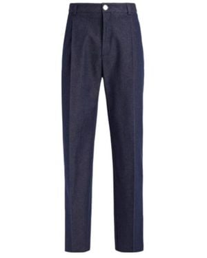 Dior Homme Button Detailed Straight Leg Jeans - Blue