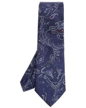 Etro Pointed Tie - Blue