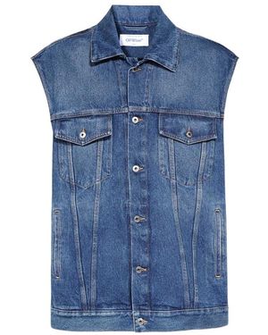 Off-White c/o Virgil Abloh Buttoned Denim Vest - Blue