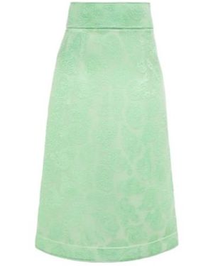 Jil Sander Jacquard Chenille Midi Skirt - Green