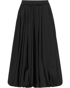 Weekend by Maxmara Long Water-Repellent Canvas Skirt - Black