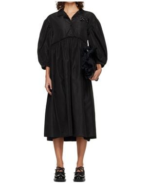 Simone Rocha Embellished Shirt Dress - Black