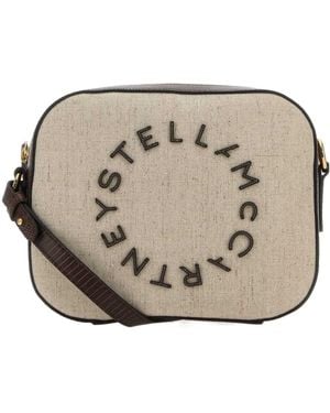 Stella McCartney Logo Lettering Small Camera Bag - Metallic