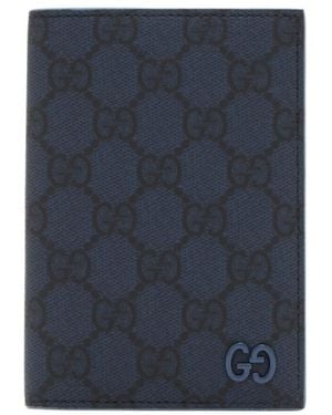 Gucci Interior Gg Passport Case - Blue