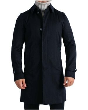 Herno Mid-Length Tailored Coat - Blue