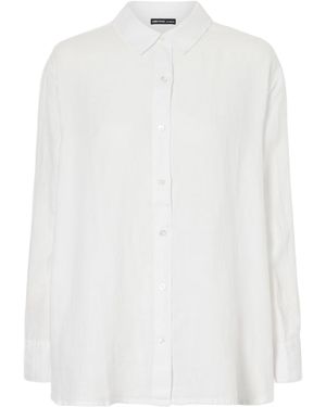 James Perse Linen-Canvas Shirt - White