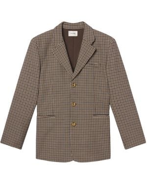 FRAME Houndstooth Blazer - Brown