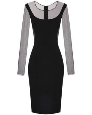 Elisabetta Franchi Midi Evening Dress - Black