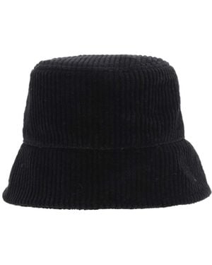 Jil Sander Corduroy Wide Brim Bucket Hat - Black