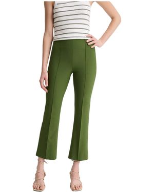 Vince Niki Cropped Flared Trousers - Green