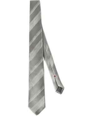 Brunello Cucinelli Striped Silk Tie - White
