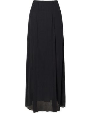Ruohan Cotton-Voile Maxi Skirt - Black