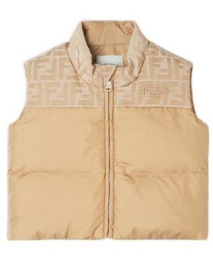 Fendi Sleeveless Baby Gilet - Natural