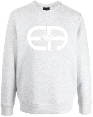 Emporio Armani Logo Printed Jumper - White