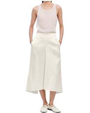 Bottega Veneta Shiny Midi Skirt - White