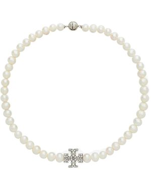 Tory Burch Kira Pearl Necklace - Metallic