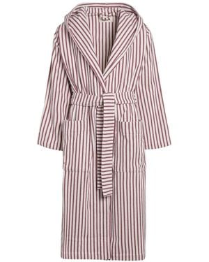 Tekla Striped Bathrobe - Purple