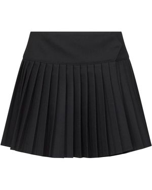 Off-White c/o Virgil Abloh Gabardine Big Bookish Pleated Mini Skirt - Black