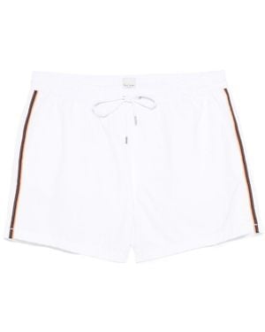 Paul Smith Artist Sripe Swim Shorts - White