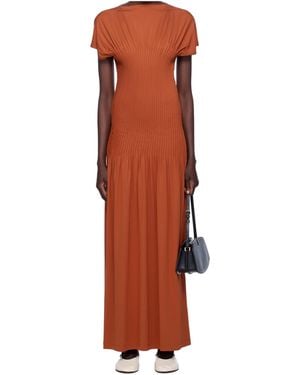 TOTEME Short Sleeve Dress - Brown