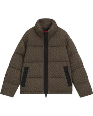BOSS Cable-Knit Padded Jacket - Brown