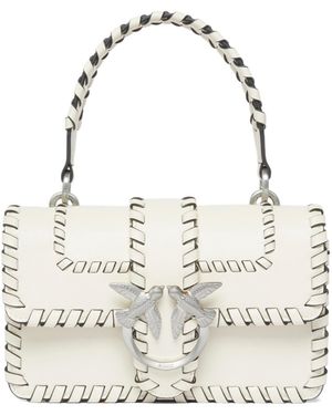 Pinko Leather Mini Love Bag - White