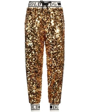 Dolce & Gabbana Knit Jogger Trousers - Metallic